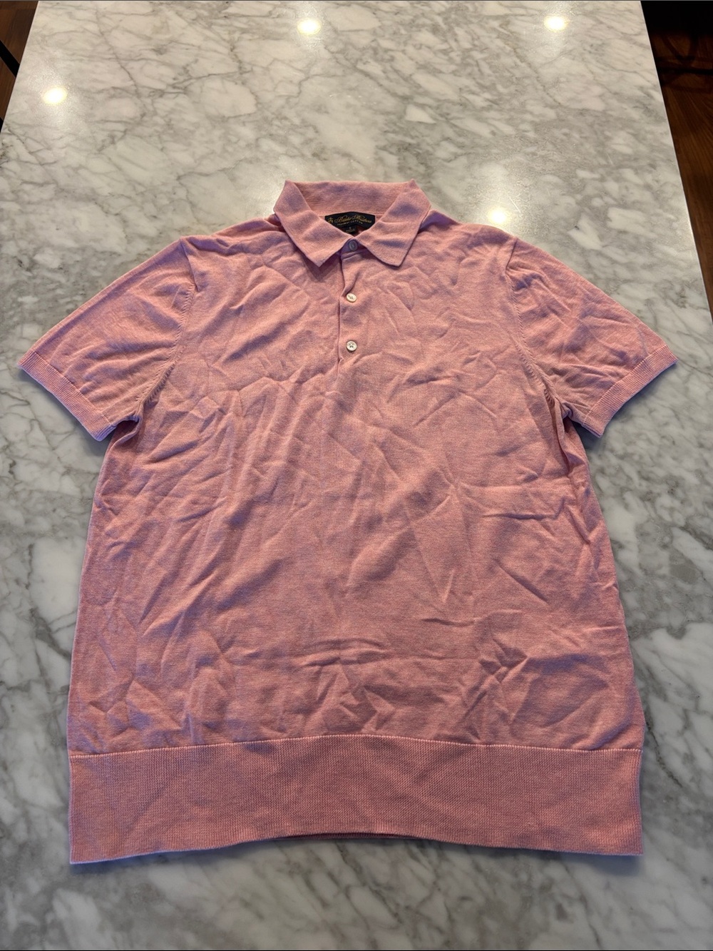 Brooks Brothers Pink Short-Sleeve Polo